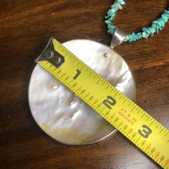 JAY KING Desert Rose Turquoise Chip Mother Of Pearl Sterling Silver Necklace - Picture 6 of 11